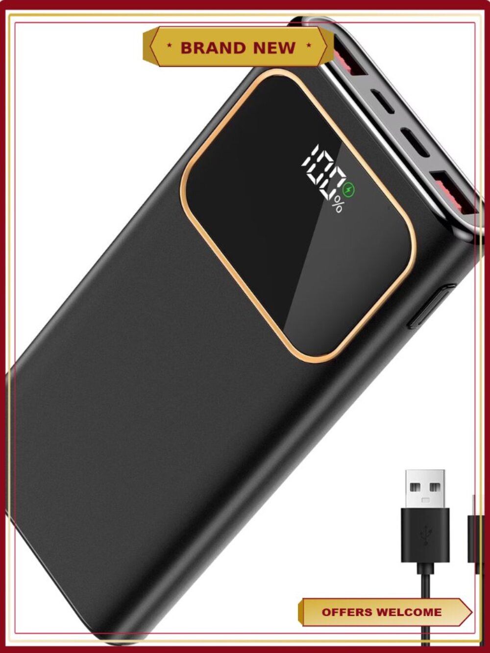 20000mAh Portable Charger 22.5W Fast Charging Power Bank with USB-C/USB-A
